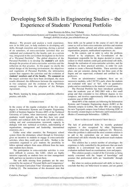 發(fā)展工程研究的軟技能 學(xué)生個(gè)人作品集的經(jīng)驗(yàn) 研究論文資源 csdn文庫(kù)